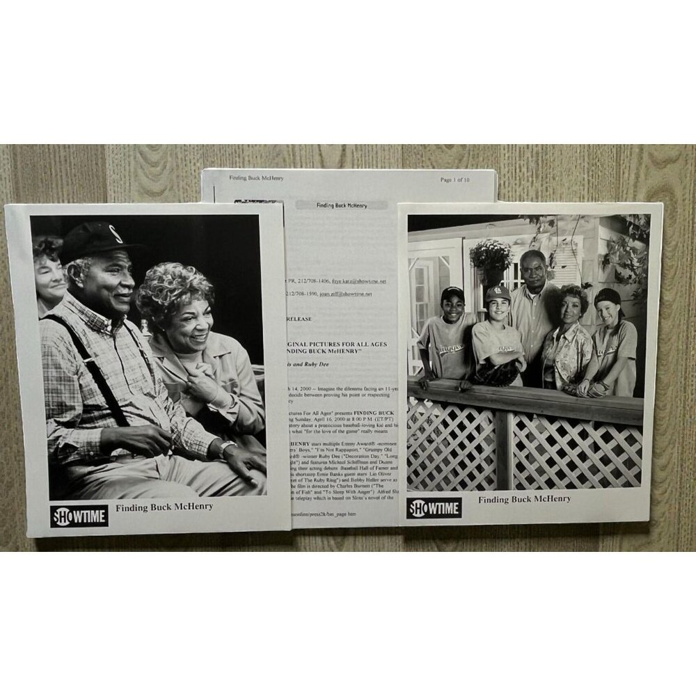 Finding Buck McHenry Showtime Movie Press Photos Ossie Davis Ruby Dee Write Up